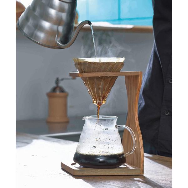 HARIO V60 オリーブウッドスタンドセット 1〜4杯用 ペーパーフィルター