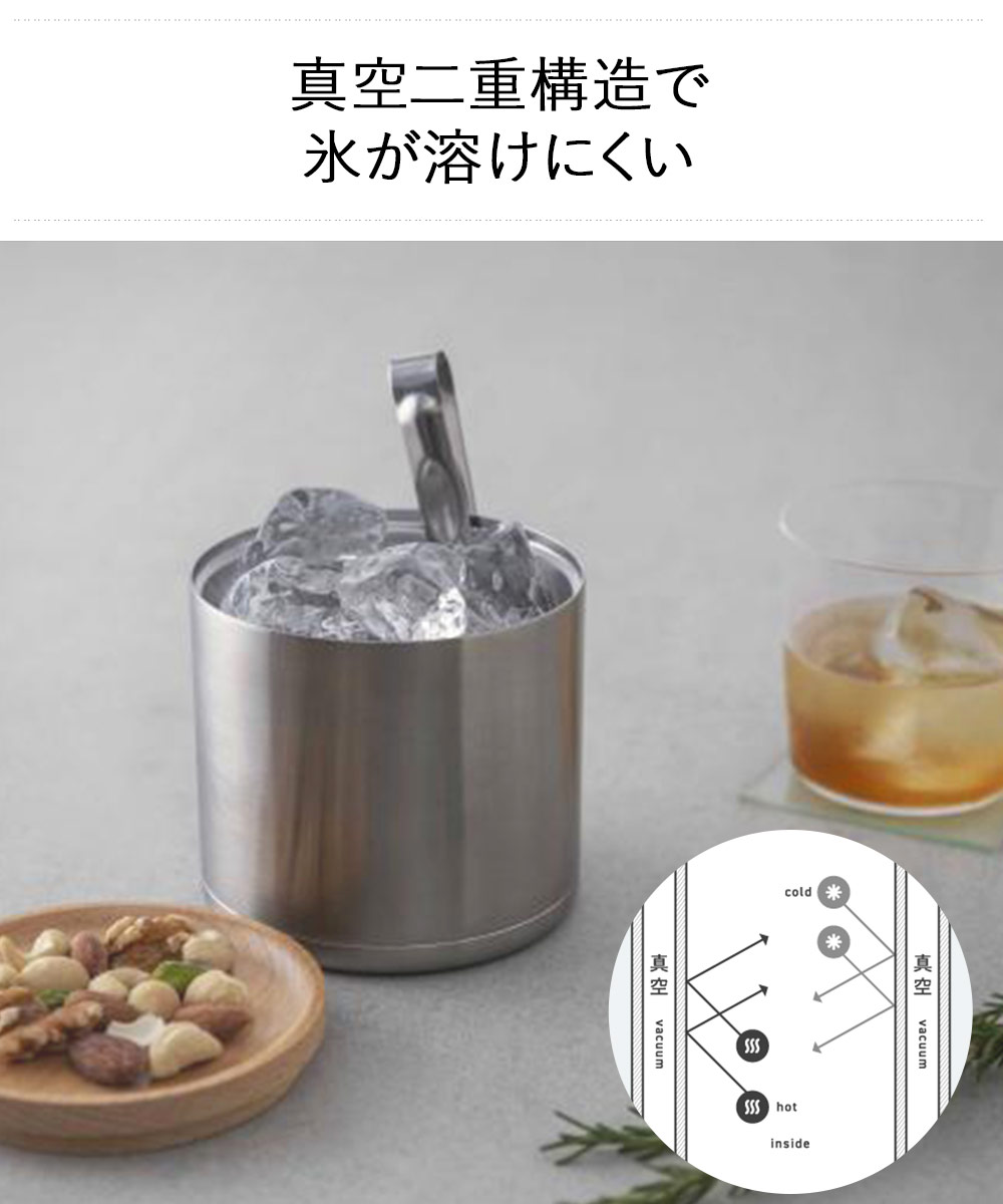 ピーコック おうち居酒屋シリーズ ミニアイスペール 550ml トング付 フタ付 | 氷入れ 保冷 ステンレス 魔法瓶 0.55L 小型 真空断熱構造  ギフト プレゼント :C616:ロイヤル通販 - 通販 - Yahoo!ショッピング