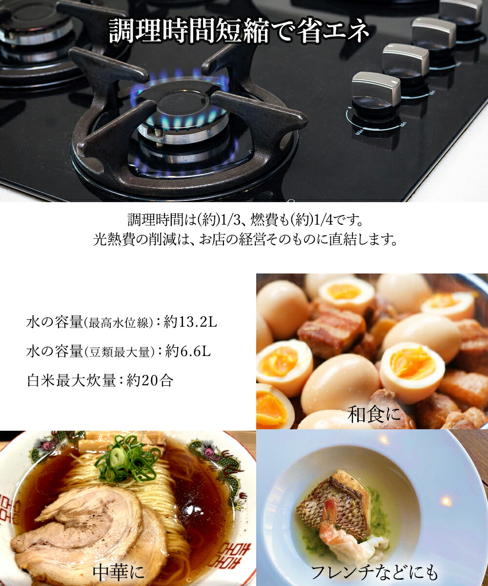 圧力鍋 業務用 大容量 両手圧力鍋 20L Pro Big4 ワンダーシェフ | プロ