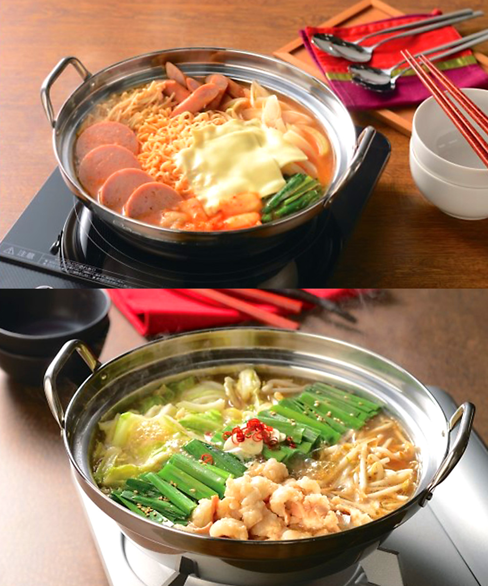 韓国 ステンレス 鍋 24cm IH対応 蓋付き 海鮮鍋 RB-2877 韓国編