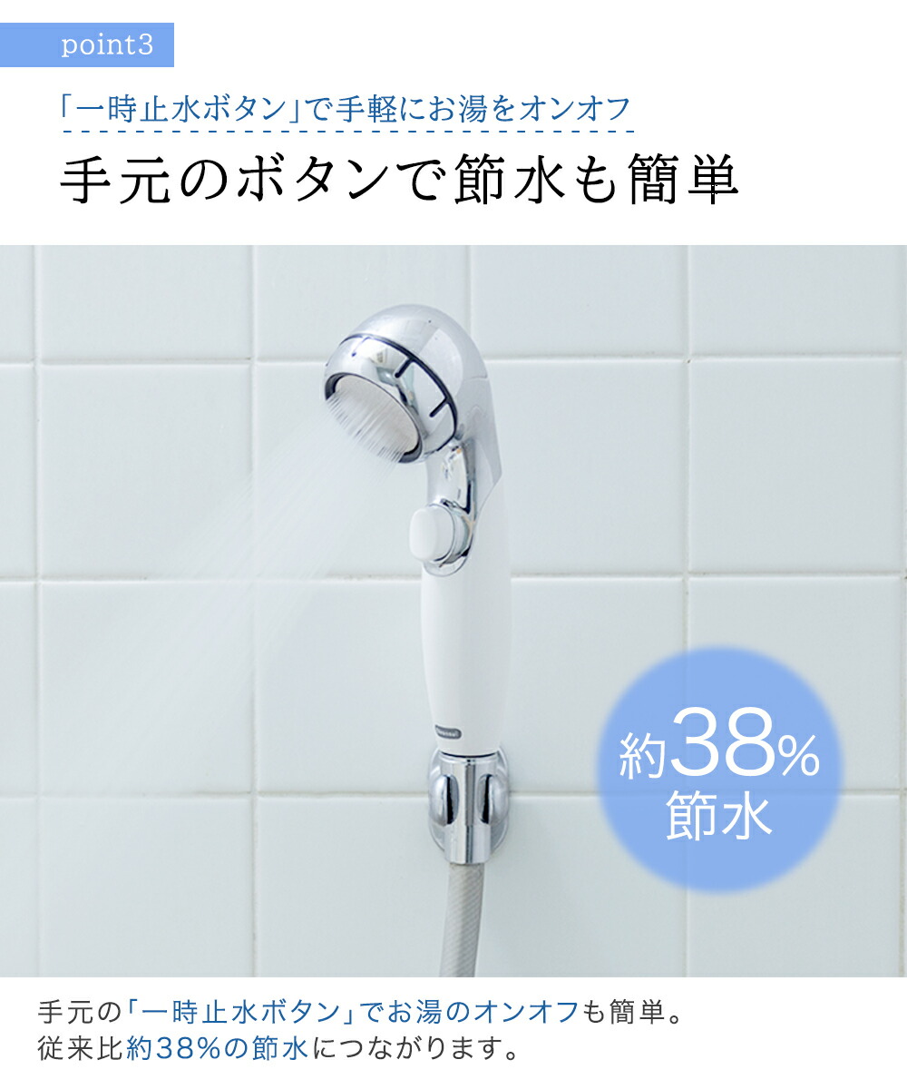 浄水器メーカーが作った シャワーヘッド クリンスイ 日本製 SM302 浄水