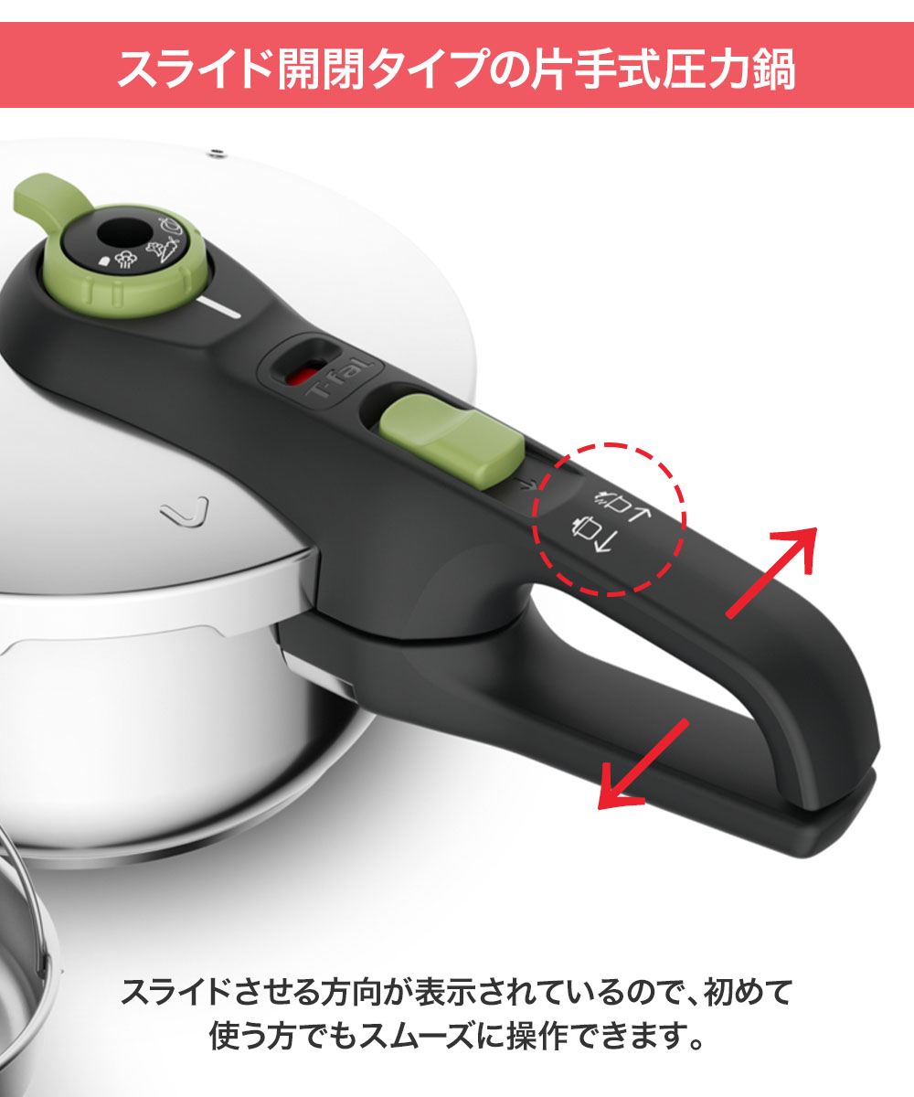 ティファール 圧力鍋 3.2L ガス火 IH対応 1-3人用 片手鍋 セキュア