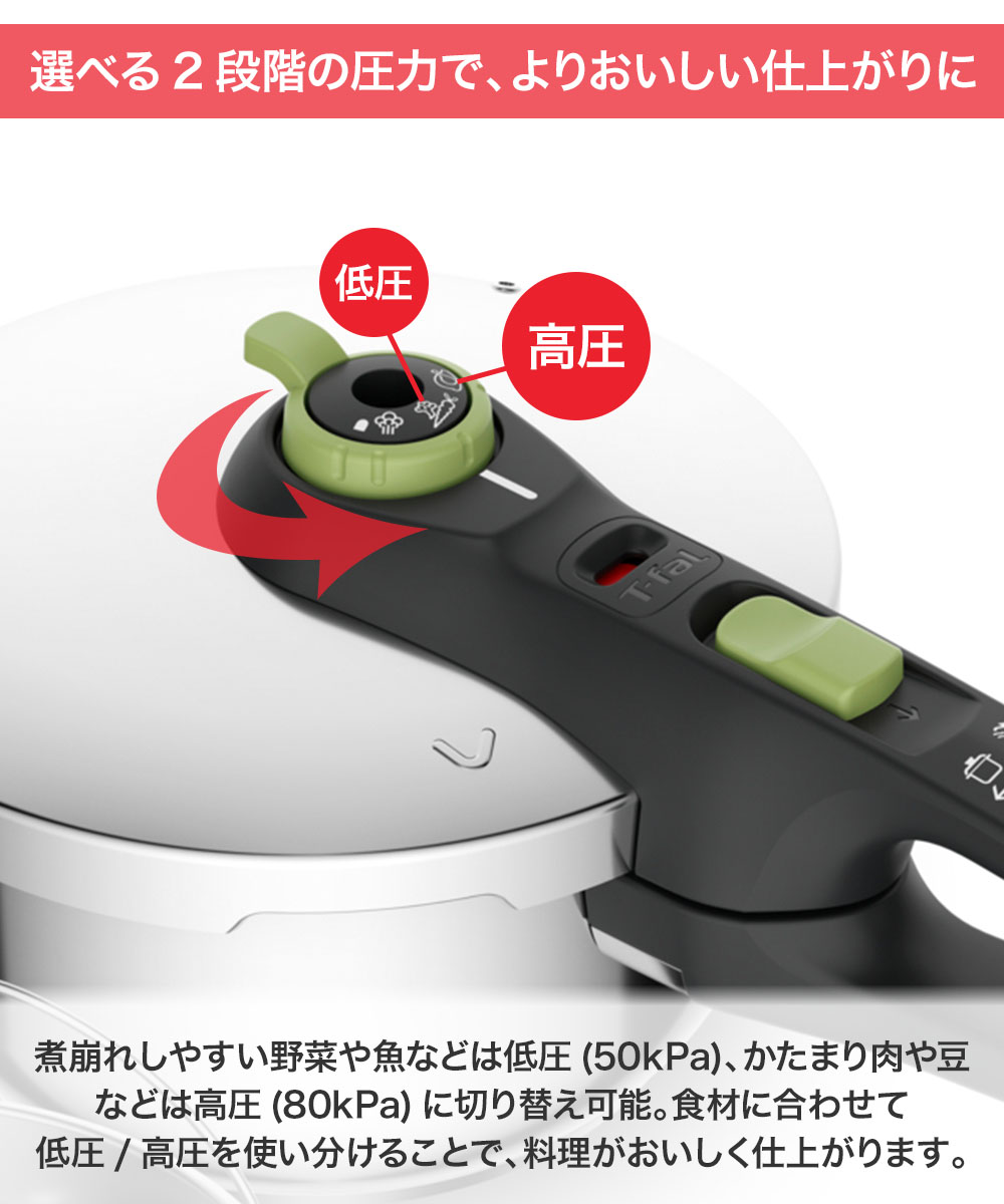ティファール 圧力鍋 3.2L ガス火 IH対応 1-3人用 片手鍋 セキュア