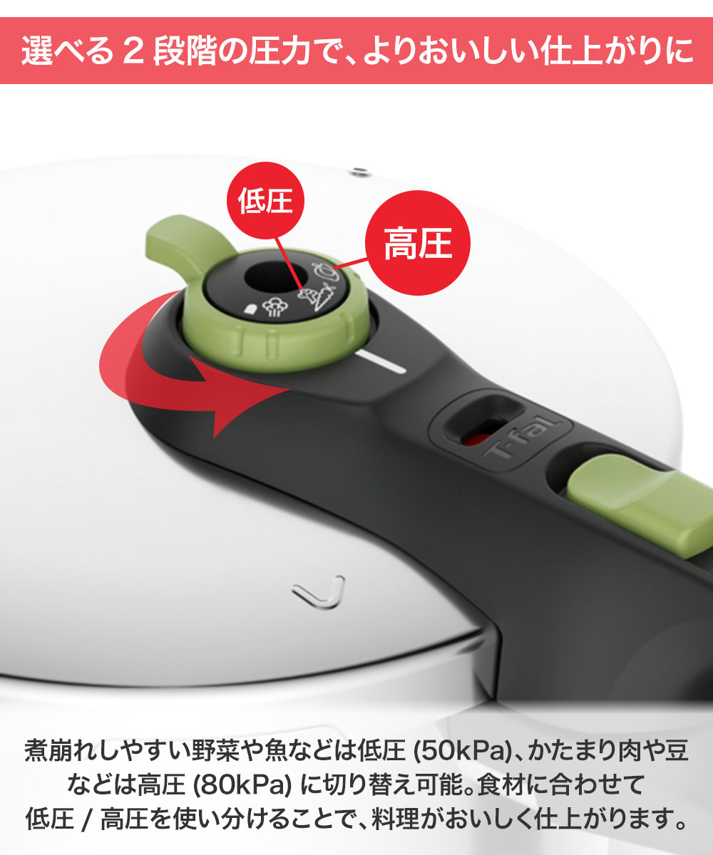 ティファール 圧力鍋 6.2L ガス火 IH対応 4-6人用 片手鍋 セキュア