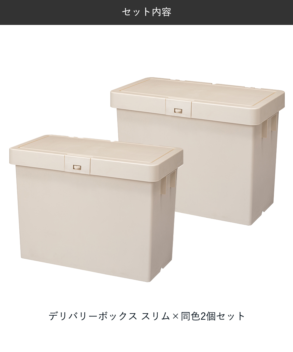 宅配ボックス スリム 日本製 同色2個セット | 置き配ボックス 屋外