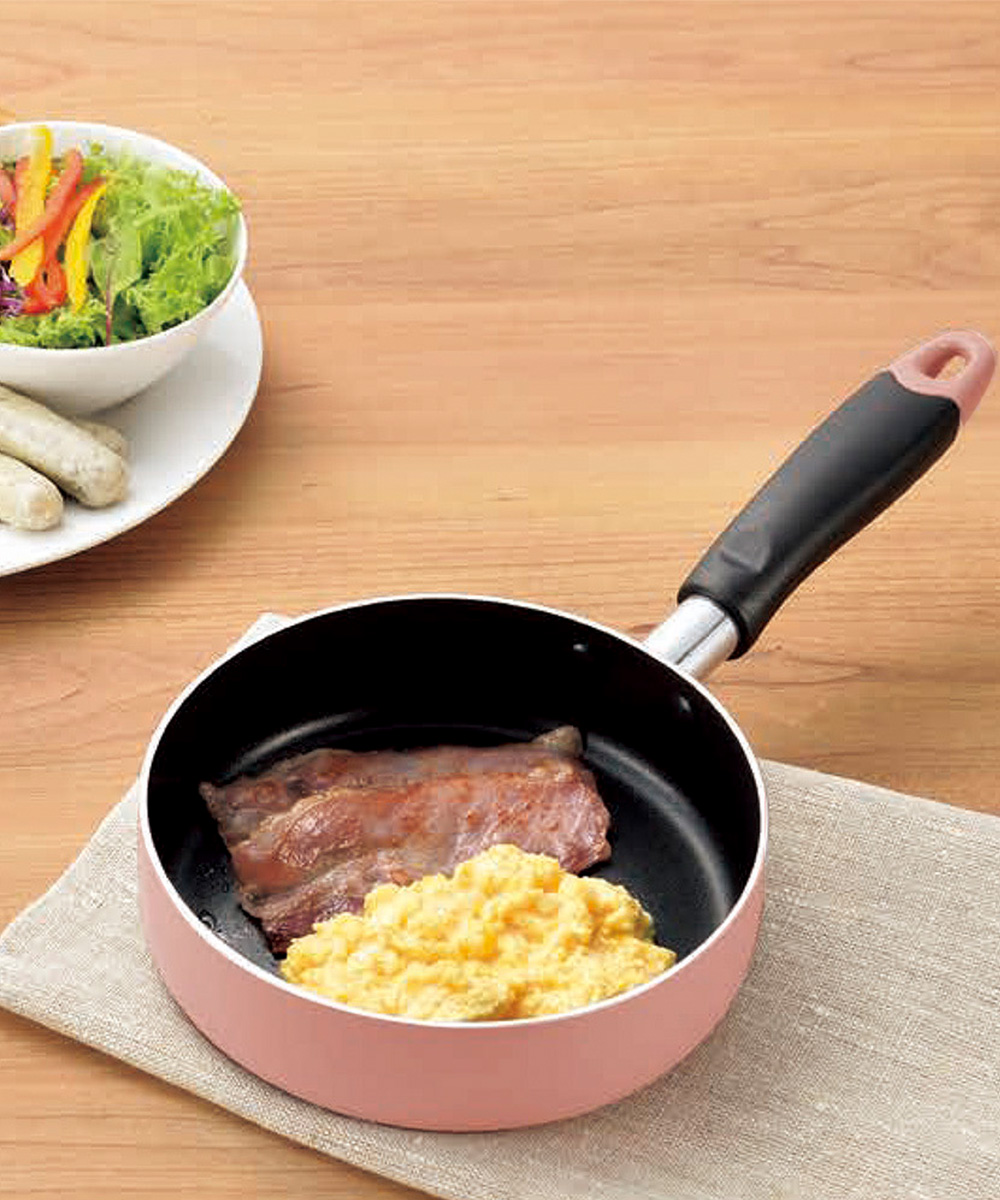 フライパン 16cm IH対応 ピンク ちびパン カリーノ NQ-0097