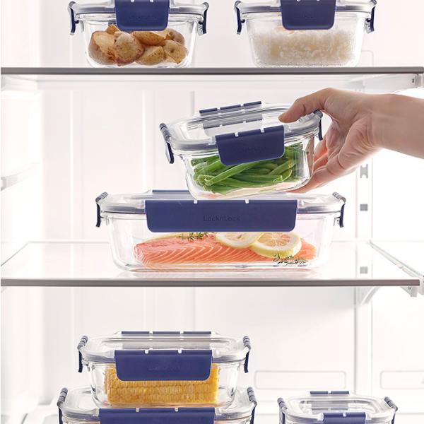 耐熱ガラス 保存容器 630ml 2個セット | 密閉 おしゃれ 耐熱 透明 密閉