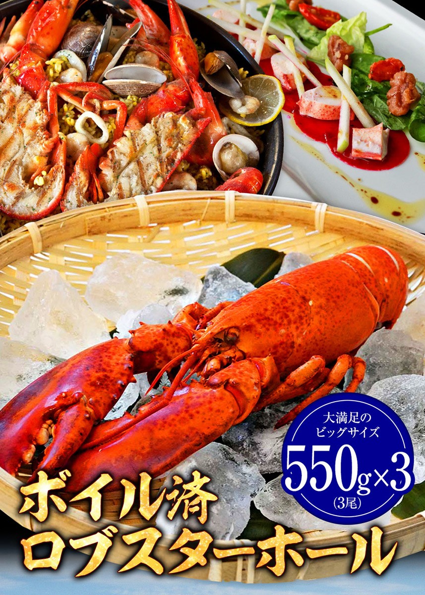 全国宅配無料 さらに ロブスター オマール海老 ボイル済 550g 3 海老 エビ 海産物 海鮮 レビューで送料無料 Www Muslimaidusa Org