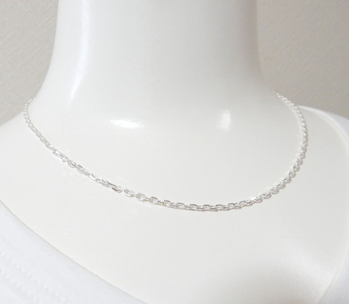シルバー チェーン ネックレス メンズ レディース ブランド シルバー