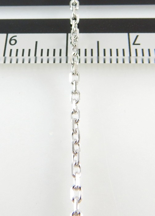 18金 k18 18kwg ネックレス メンズ ホワイトゴールド ルビーカラー