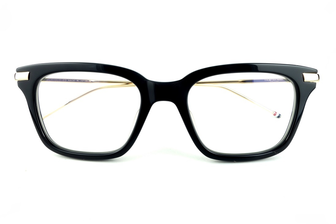 THOM BROWNE/トムブラウンTB-701-A 49sizeBLACK/GOLD メガネフレーム