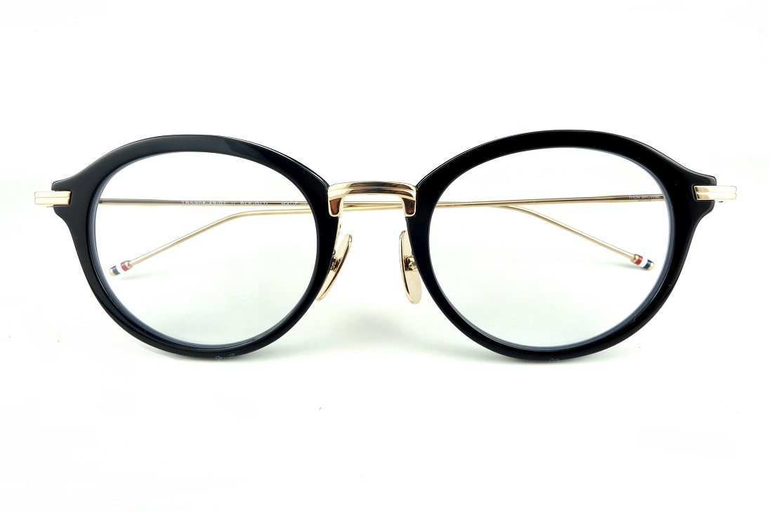 THOM BROWNE/トムブラウンTBX-908-01 49SizeBlack/White Gold メガネ