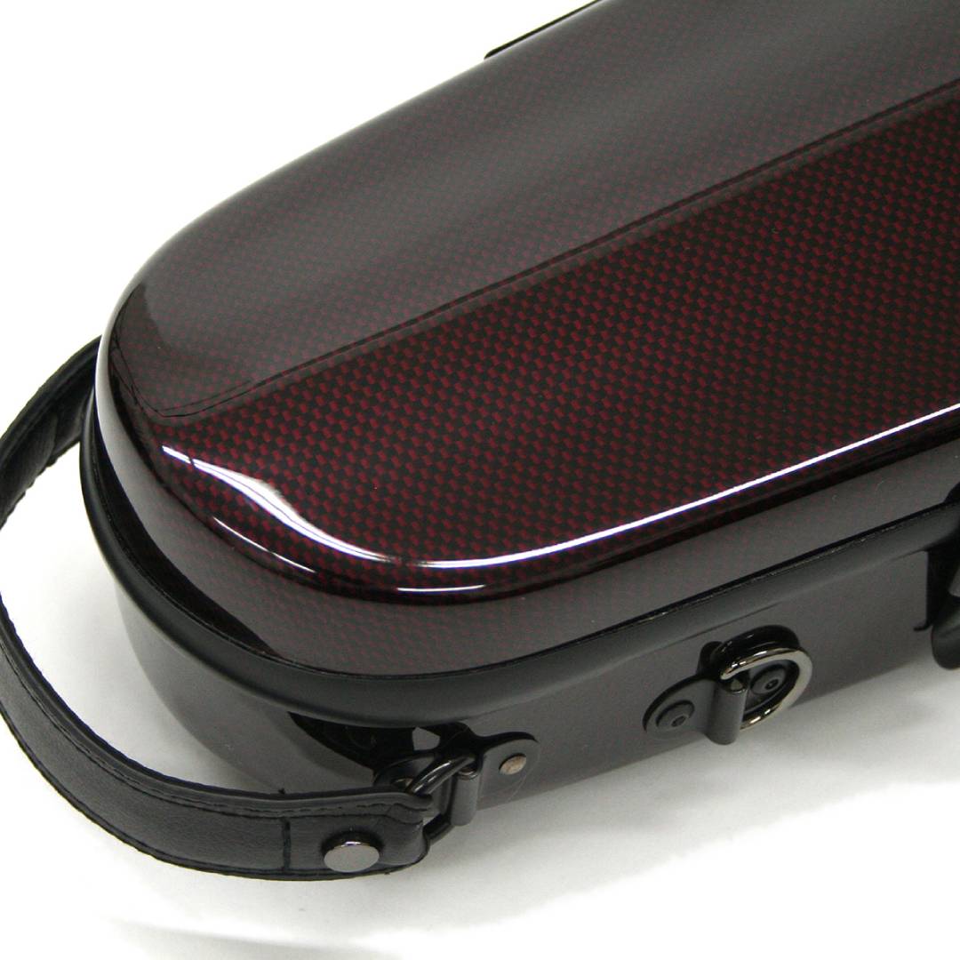 バイオリンケース 黒 ワインレッド内装　未使用品 カーボンマック CFV-2 WRD ワインレッド バイオリンケース 軽量 スリム