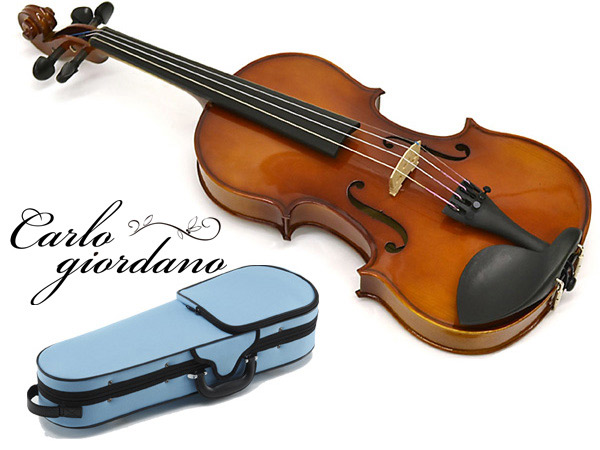 カルロジョルダーノ VS-1C 4/4〜1/16サイズ みずいろ 分数 バイオリンセット 子供用 初心者 入門 ヴァイオリン Carlo  giordano :vs-1c-4-4-bl:ロイヤルミュージック 通販 