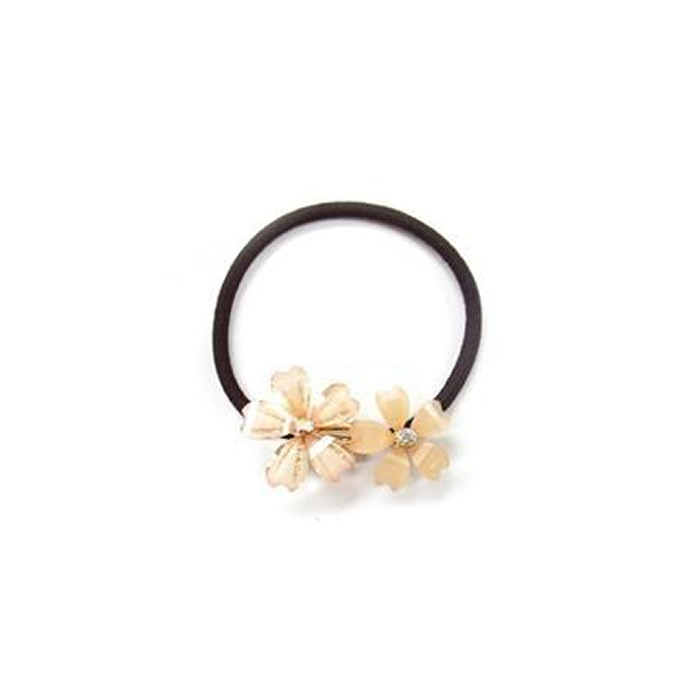 じゃらじゃら  ヘアゴム  桜٭❀* イエローバージョン♡ 桜 ヘアゴム レディース 花 フラワー ポニー ヘアアクセサリー サクラ