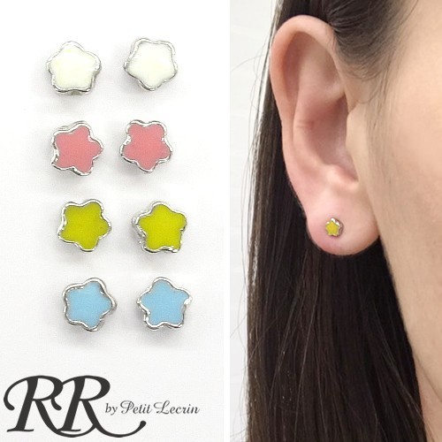 花 マグネットピアス ノンホールピアス フラワー シルバー 磁石ピアス