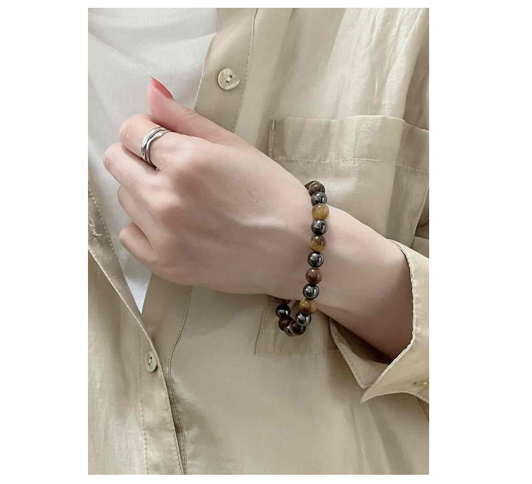 肩こり 解消グッズ 磁気ブレスレット ヘマタイト 天然石