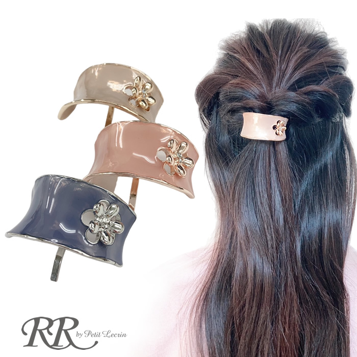 ポニーフック メタル フラワー スタイリッシュ ヘアゴム おしゃれ