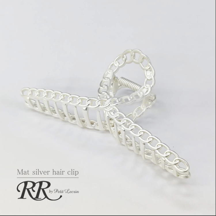 ✨小型✨シルバー ヘアクリップ A5-48 ヘアクリップ シルバー 7.5cm 2本入 (袋)「手芸材料の卸売り
