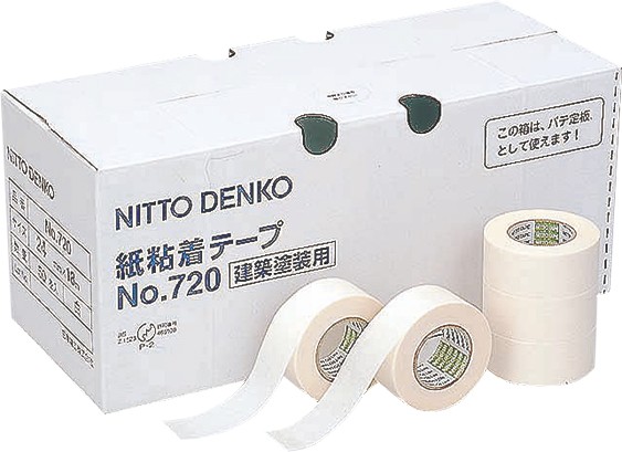 KLASS(旧極東産機) マスキングテープ(No.720) 幅30mm×18m巻 : KLASS(旧