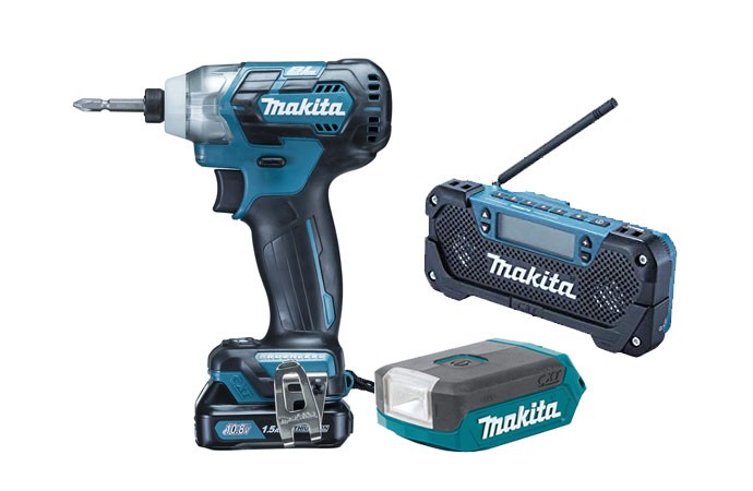 makita マキタ 3点得々セット インパクトドライバー(青)+ラジオ+LEDライト : no-8173 : 極東産機 専門店 - 通販 -  Yahoo!ショッピング