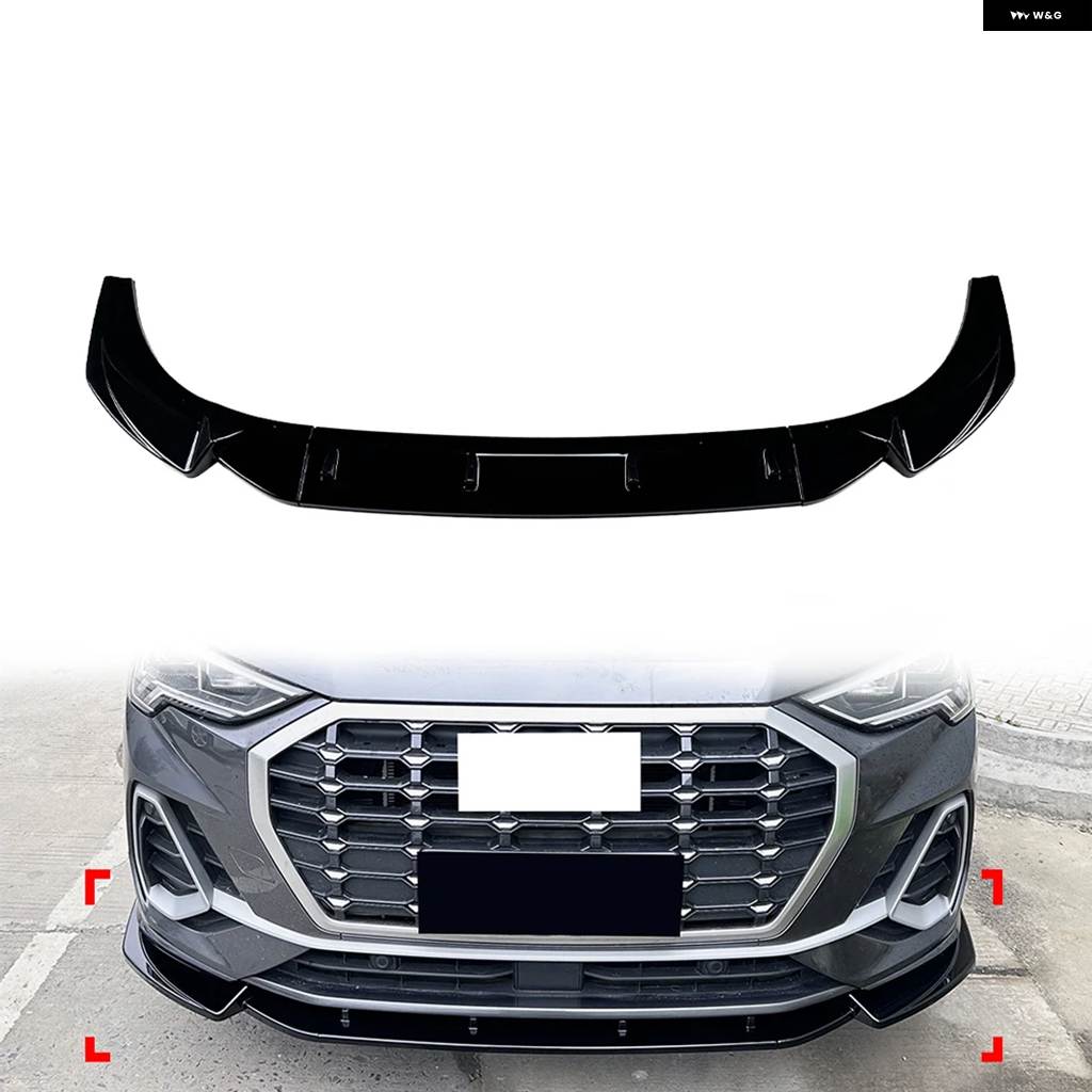 並行輸入品3個セット 車用フロント バンパー スプリッター スポイラー リップ アウディ Q3 F3 SLINE 2019 - 24の画像