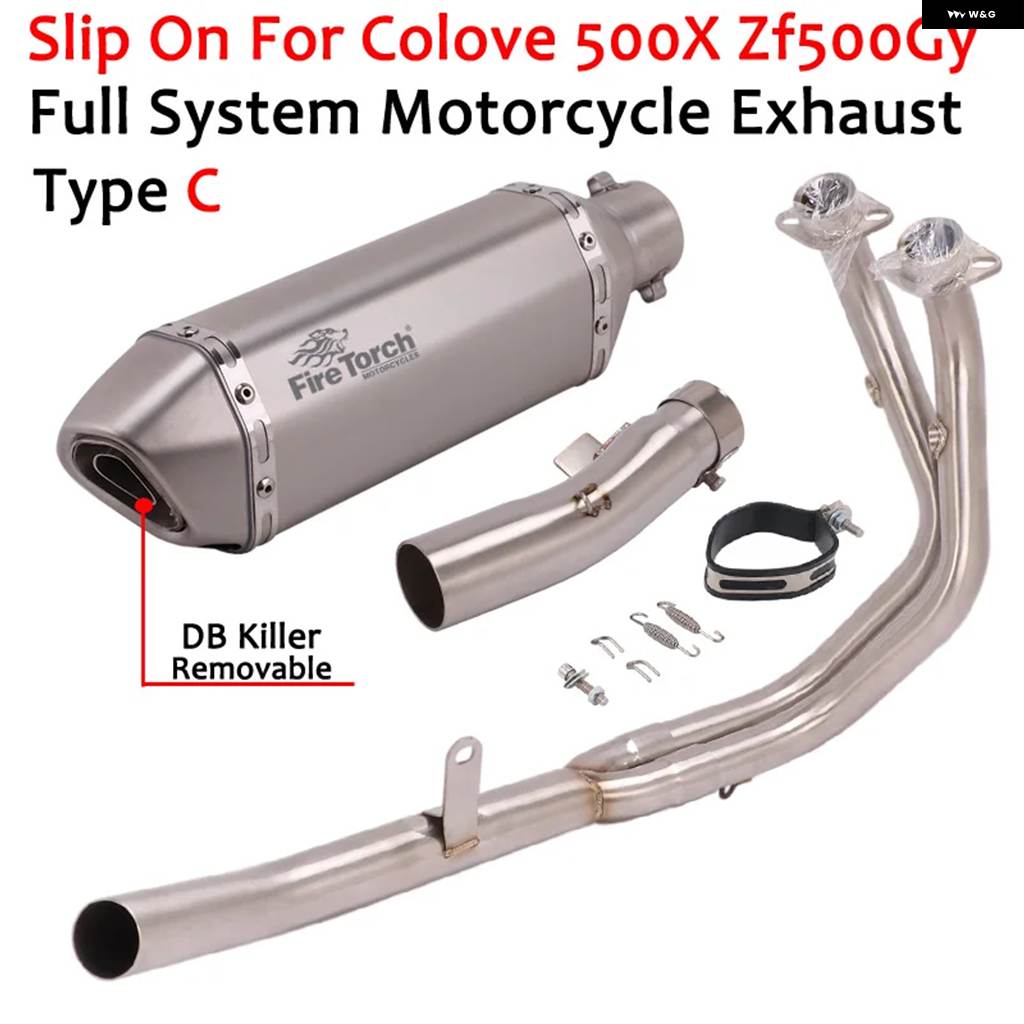 並行輸入品コロブ500X ZF500GY バイク 排気 アウトレット フロントミッドリンク パイプ 接続 システム モトマフラーDBキラー用スリップオン_6