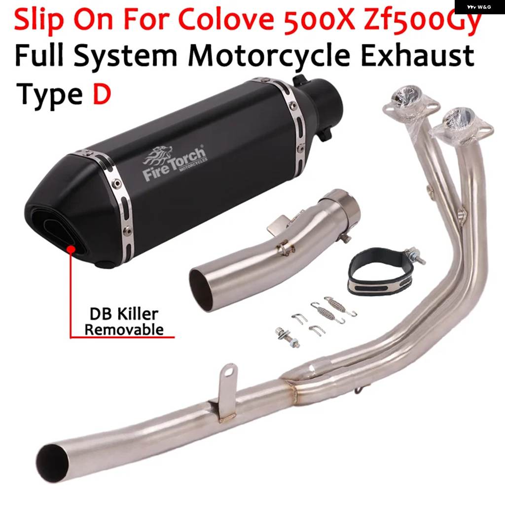 並行輸入品コロブ500X ZF500GY バイク 排気 アウトレット フロントミッドリンク パイプ 接続 システム モトマフラーDBキラー用スリップオン_8