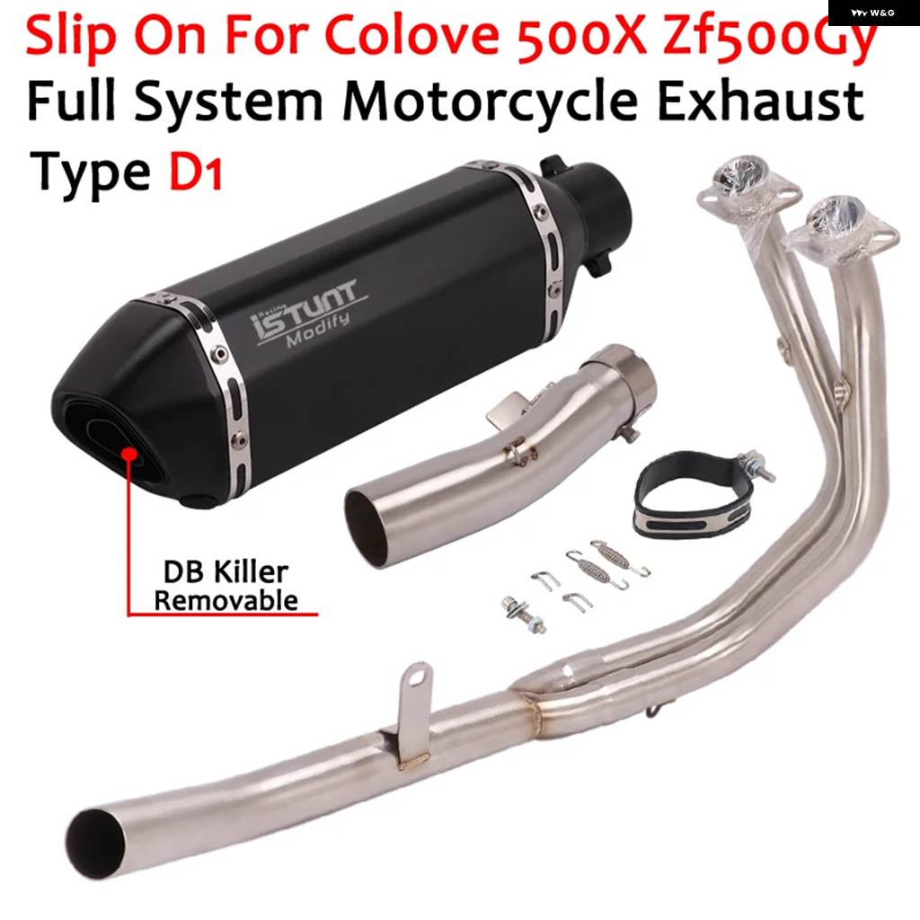並行輸入品コロブ500X ZF500GY バイク 排気 アウトレット フロントミッドリンク パイプ 接続 システム モトマフラーDBキラー用スリップオン_9