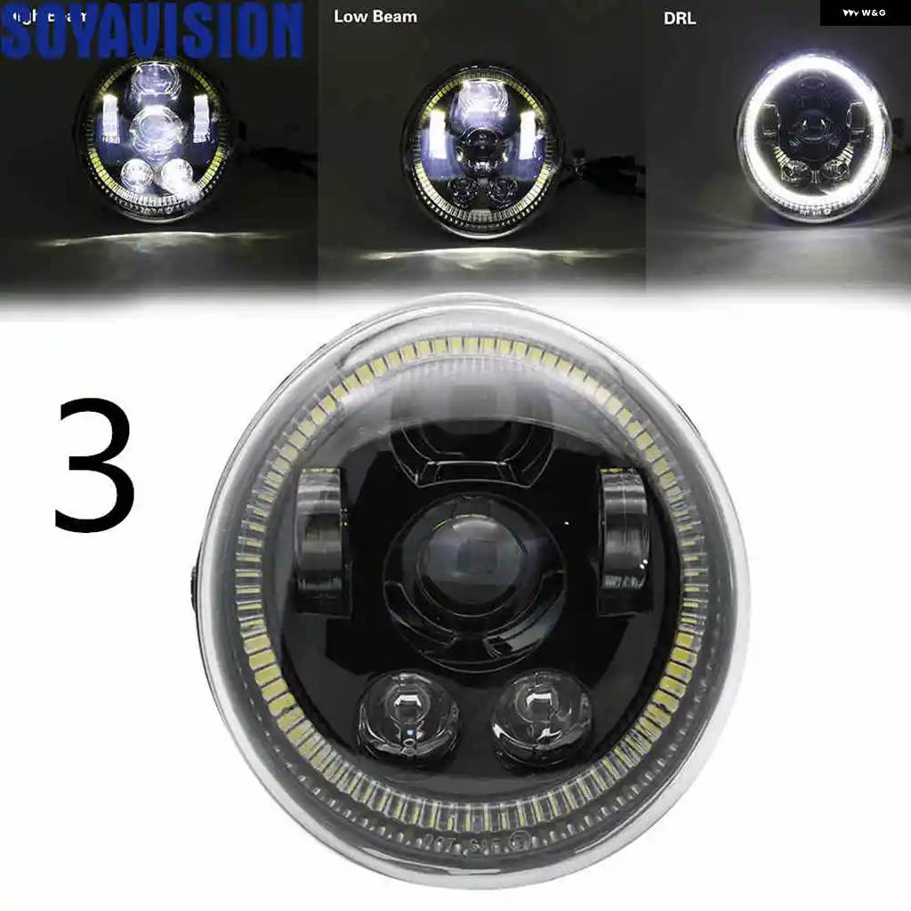 ブランド登録なし - 並行輸入品Vロッドマッスルナイト用極点LED 自動二輪車 前照灯 白いこと エンジェルアイズ を付けてV極点VRSCF VRSSC VRSCR 2002-2017用