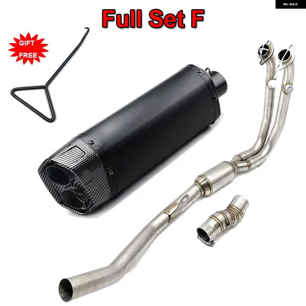 並行輸入品 CFMOTO 450MT MT450 2023 2024 スリップオン 51MM バイク フル システム エキゾーストヘッダー パイプ フロントリンの画像