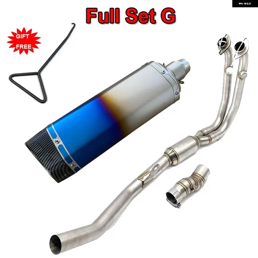 並行輸入品 CFMOTO 450MT MT450 2023 2024 スリップオン 51MM バイク フル システム エキゾーストヘッダー パイプ フロントリンの画像