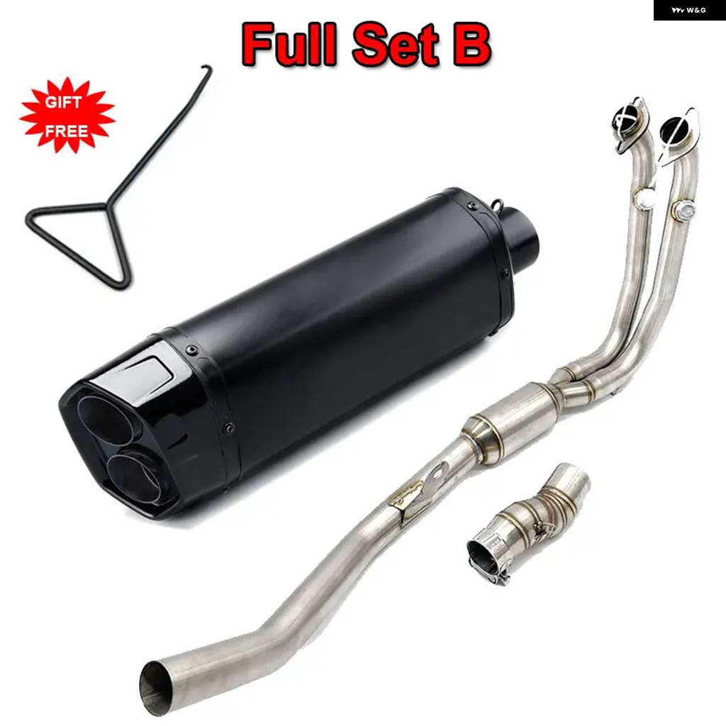 並行輸入品 CFMOTO 450MT MT450 2023 2024 スリップオン 51MM バイク フル システム エキゾーストヘッダー パイプ フロントリンの画像