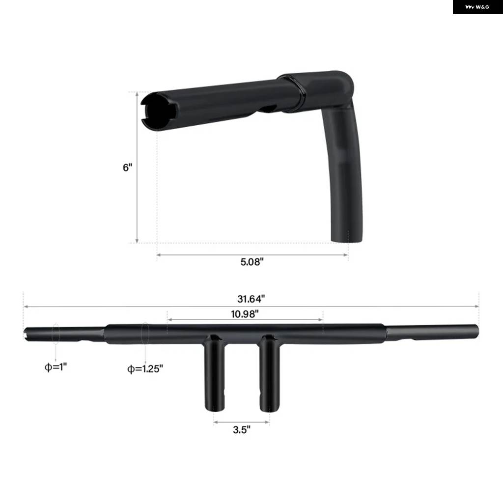 並行輸入品 バイク 4インチ/6インチ/8インチ/10インチ/12インチ/14インチ/16インチ/18インチ ライズ Tバー ハンドルバー ハーレの画像