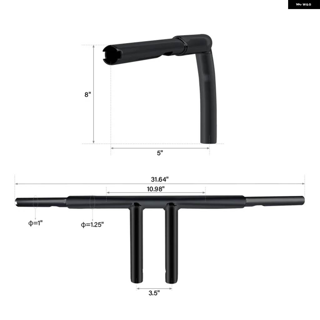 並行輸入品 バイク 4インチ/6インチ/8インチ/10インチ/12インチ/14インチ/16インチ/18インチ ライズ Tバー ハンドルバー ハーレの画像