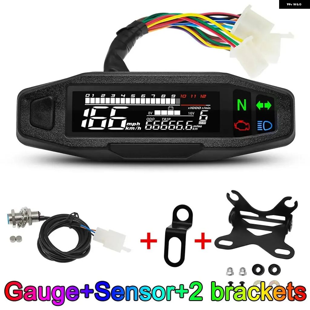 並行輸入品 AD バイク 計器デジタル スピード メーター KM/H
