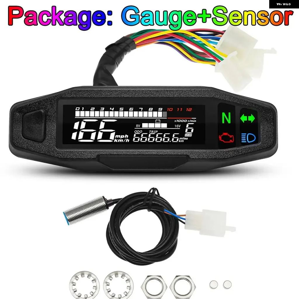 並行輸入品 AD バイク 計器デジタル スピード メーター KM/H