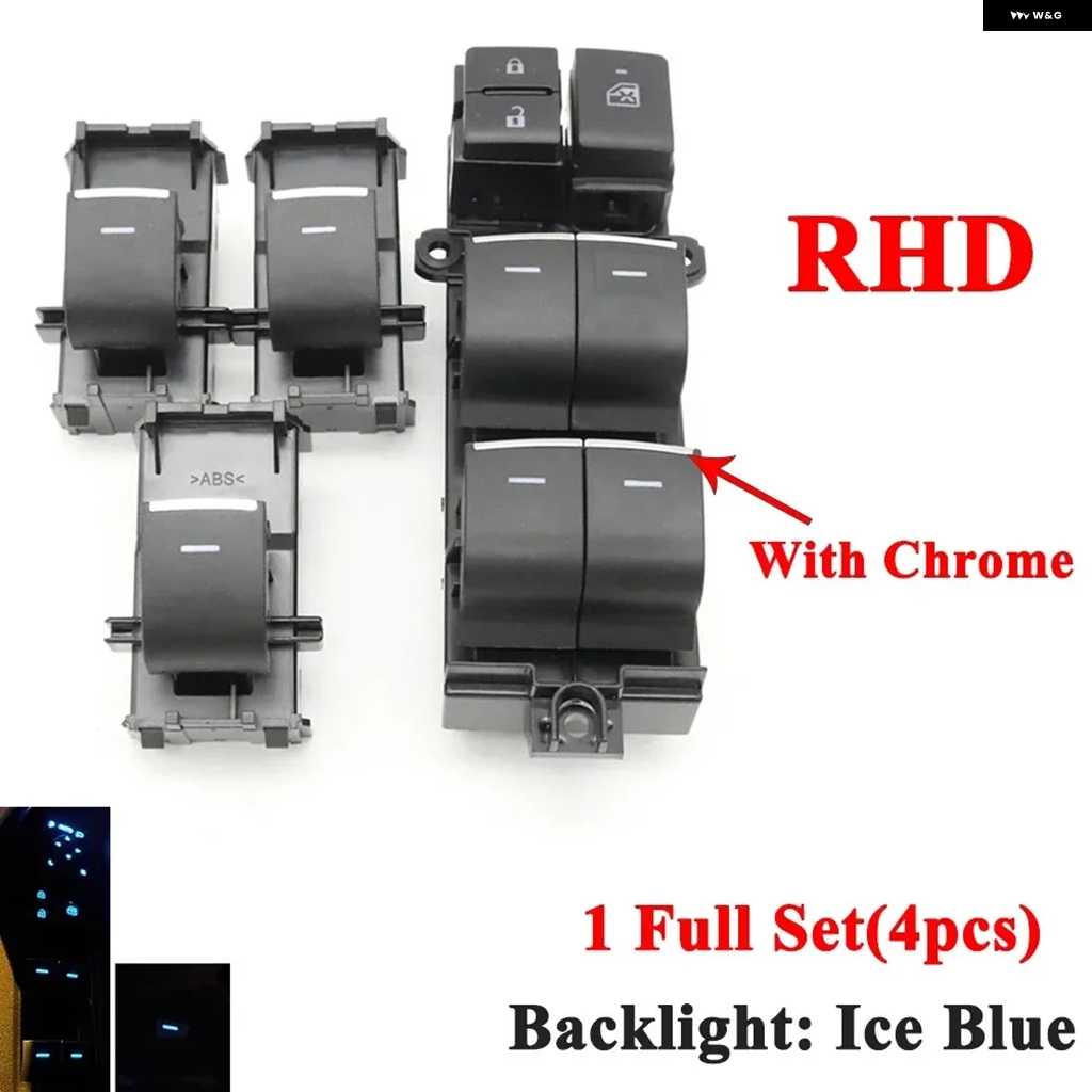 並行輸入品LHD/RHD LEDパワーウィンドウガラスリフティング コントロール スイッチ ボタン トヨタ ヤリス カローラクロス タンドラ セコイア カムリ CHR | ブランド登録なし | 01