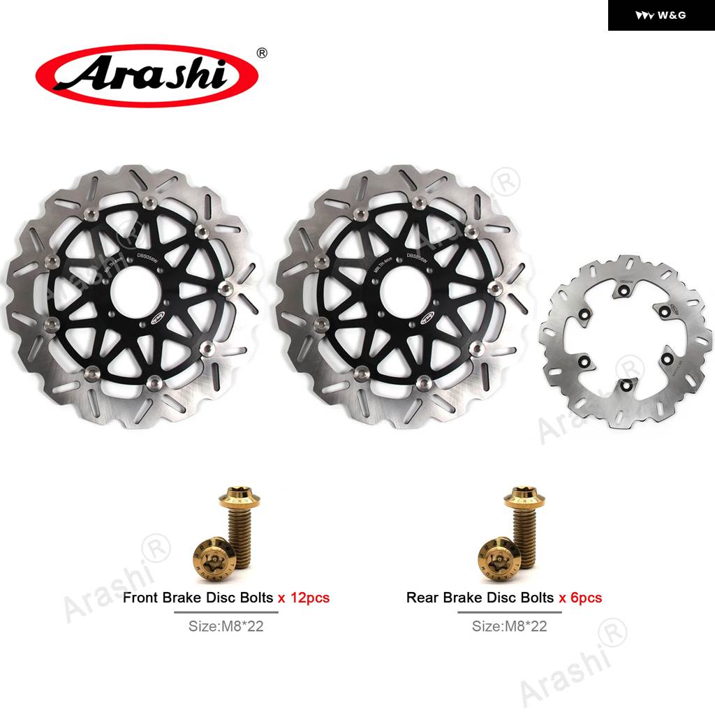 並行輸入品ブレーキディスク ボルトセット ドゥカティ MONSTER / S 1000 2003 2004 2005 CNC フルフローティング フロントリア ブレーキローターディス_5