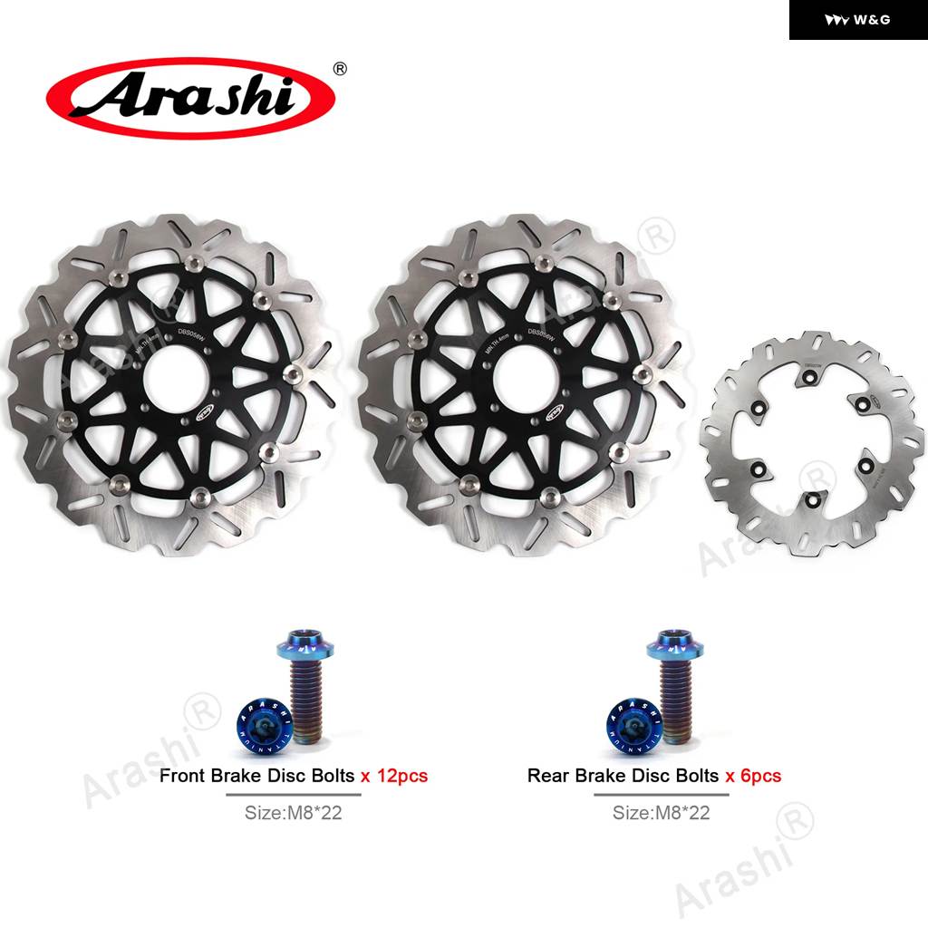 並行輸入品ブレーキディスク ボルトセット ドゥカティ MONSTER / S 1000 2003 2004 2005 CNC フルフローティング フロントリア ブレーキローターディス_6
