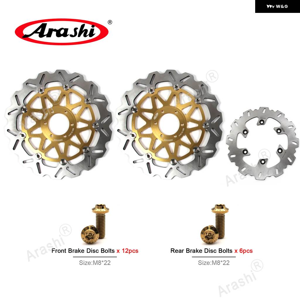 並行輸入品ブレーキディスク ボルトセット ドゥカティ MONSTER / S 1000 2003 2004 2005 CNC フルフローティング フロントリア ブレーキローターディス_3