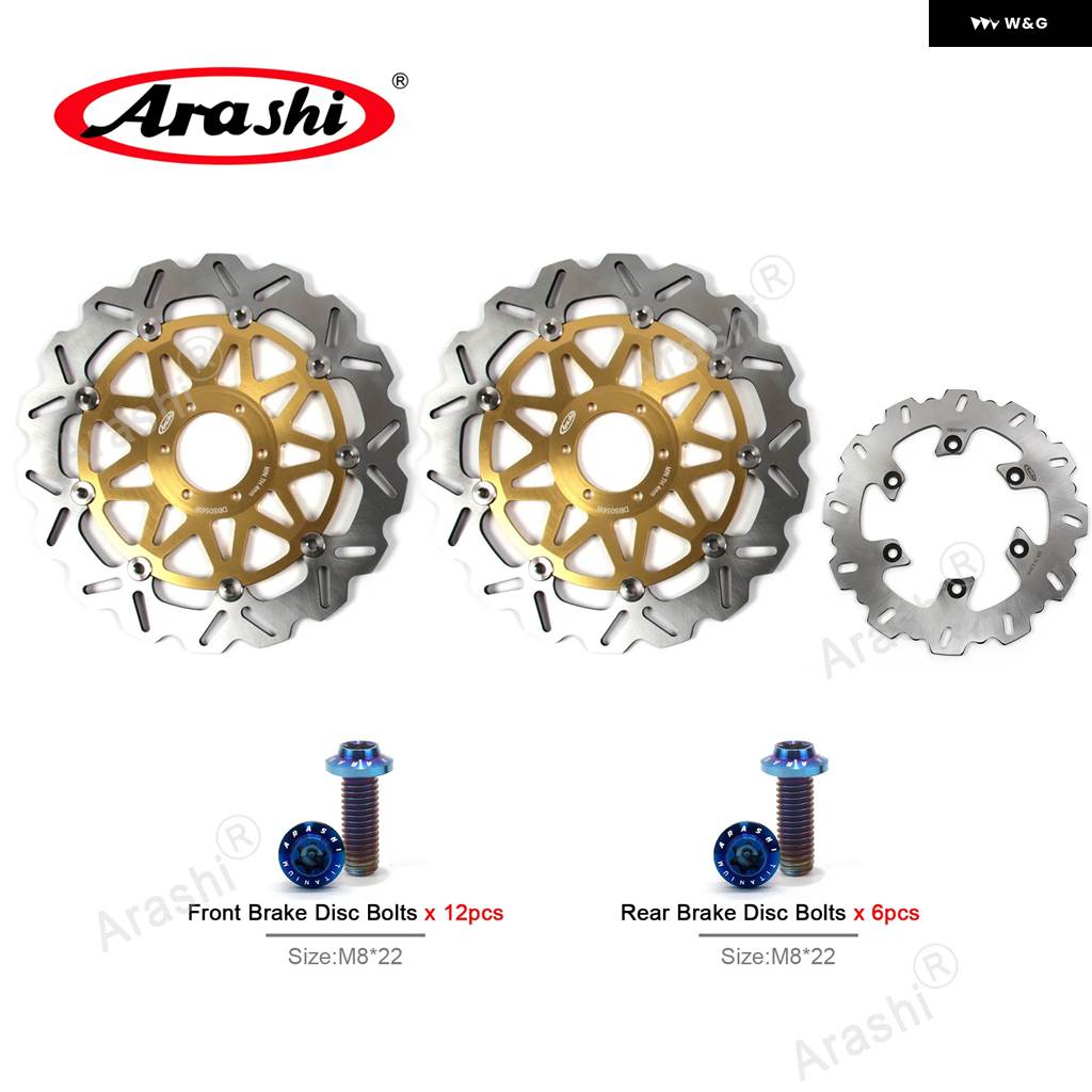 並行輸入品ブレーキディスク ボルトセット ドゥカティ MONSTER / S 1000 2003 2004 2005 CNC フルフローティング フロントリア ブレーキローターディス_4
