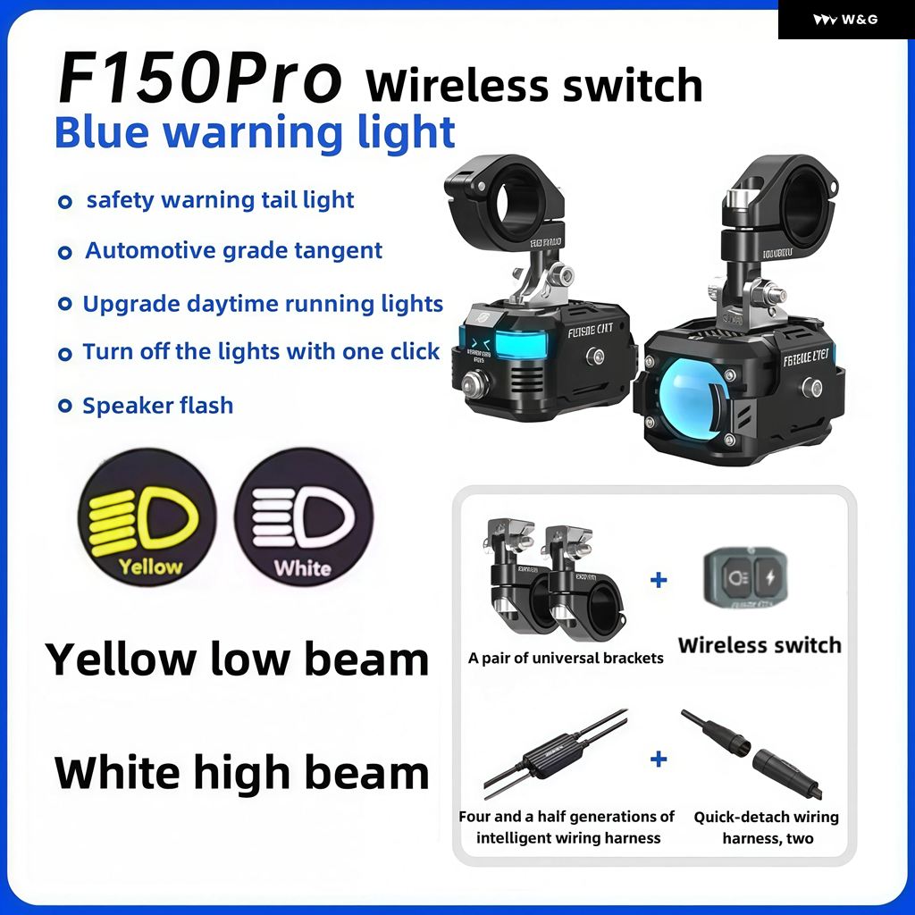 並行輸入品 F150PRO オートバイ LED スポットライト 電気舗装用 遠近両用ビーム ヘッドライト アウターライト スーパー_6