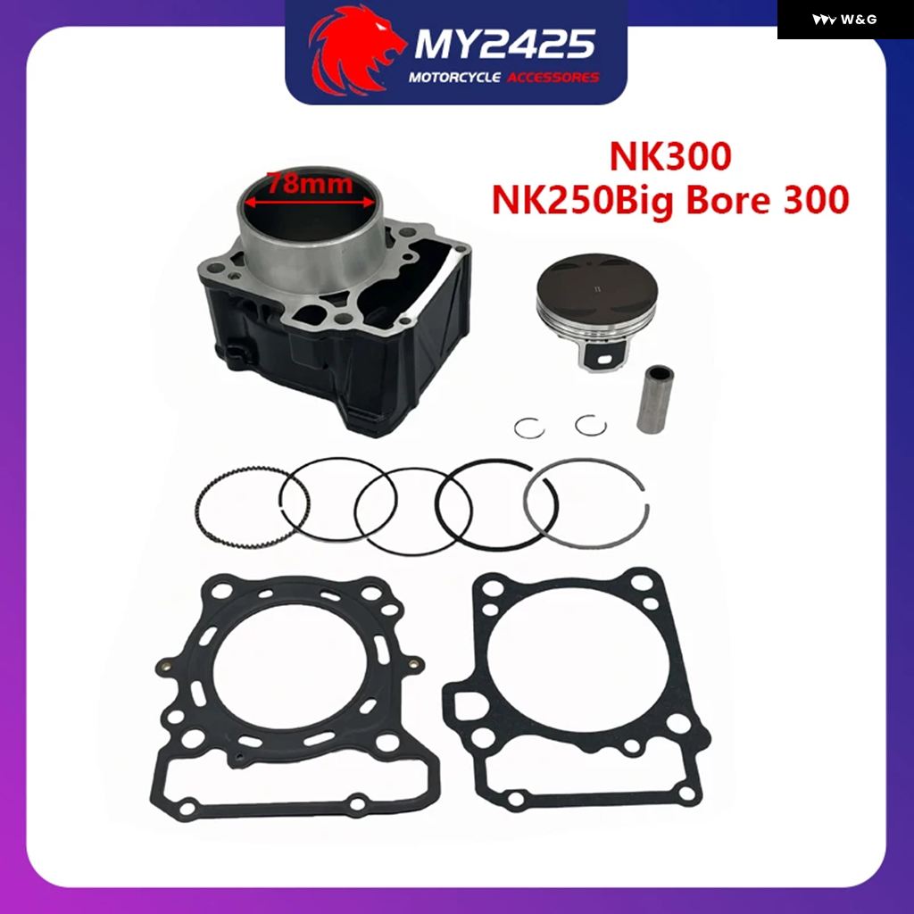 並行輸入品 78MM シリンダー ヘッドガスケット ピストンリングピン フルセット CFMOTO 300NK CF300NK NK300 250REPACK300CC オー_1