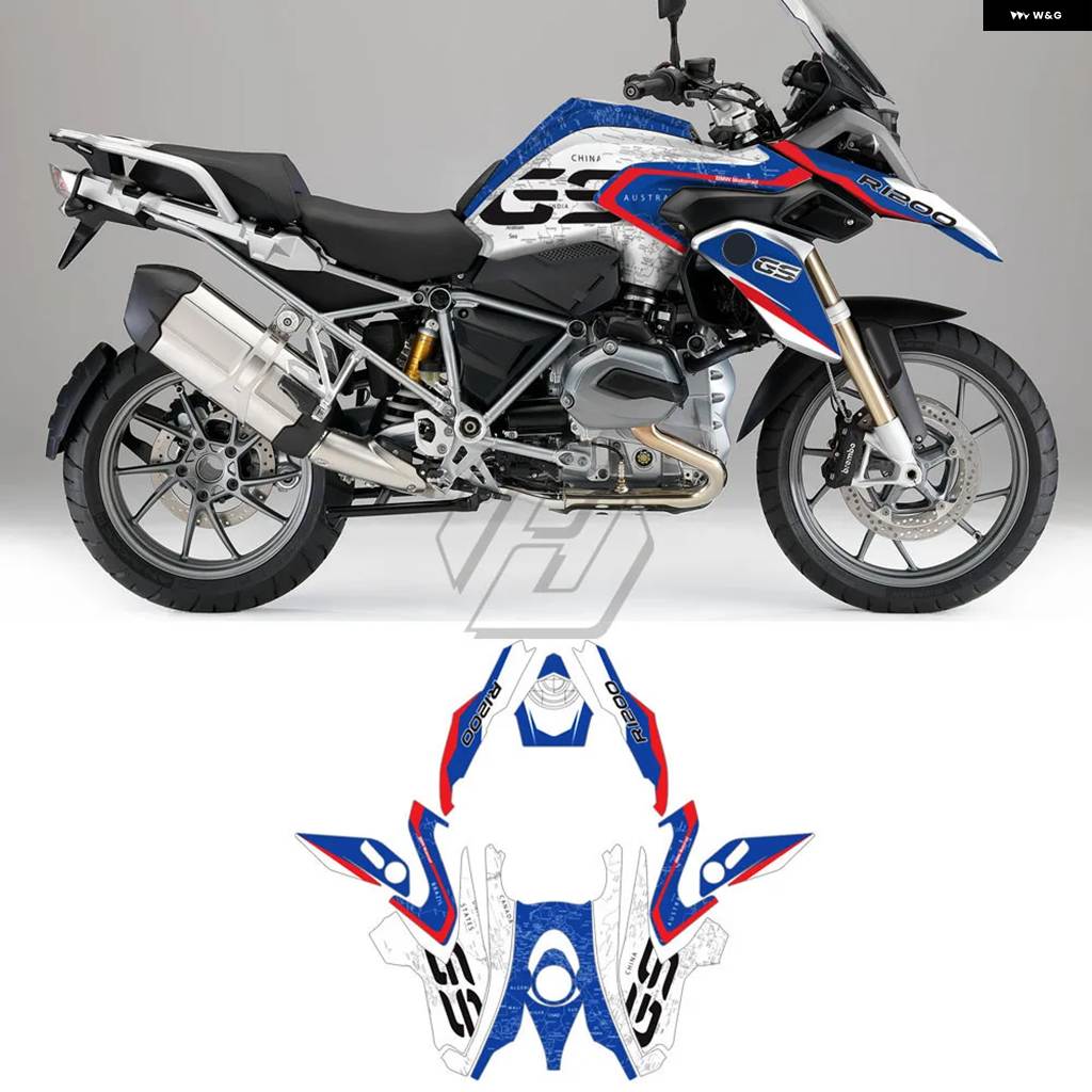 並行輸入品バイクグラフィック デカール キット ケース BMW R1200GS R1200GS 2014-2018 - 世界地図_1