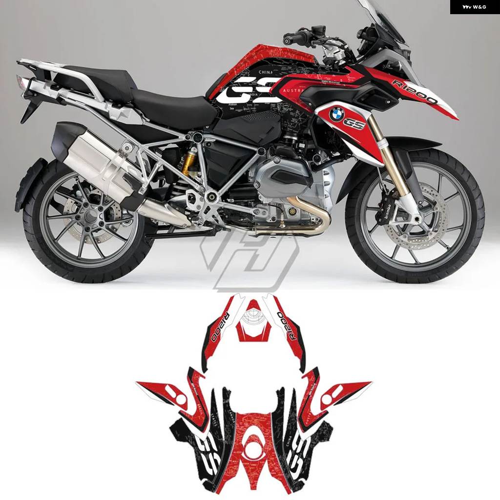 並行輸入品バイクグラフィック デカール キット ケース BMW R1200GS R1200GS 2014-2018 - 世界地図_2