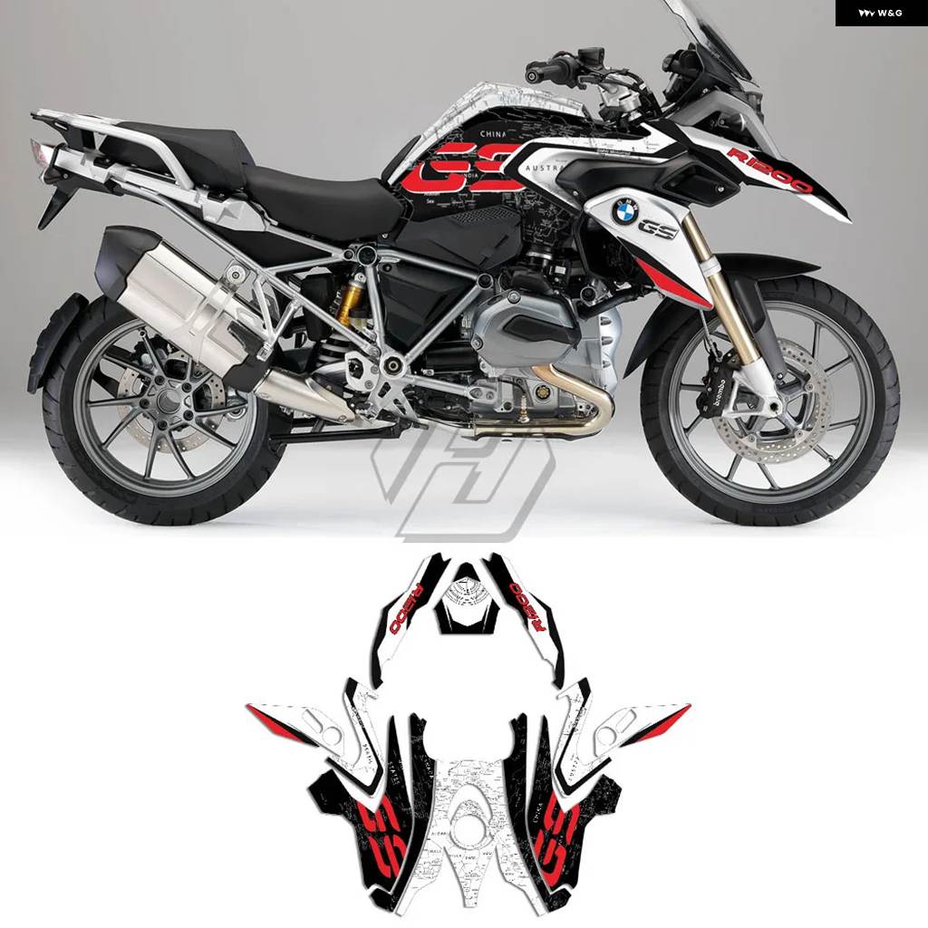 並行輸入品バイクグラフィック デカール キット ケース BMW R1200GS R1200GS 2014-2018 - 世界地図_3