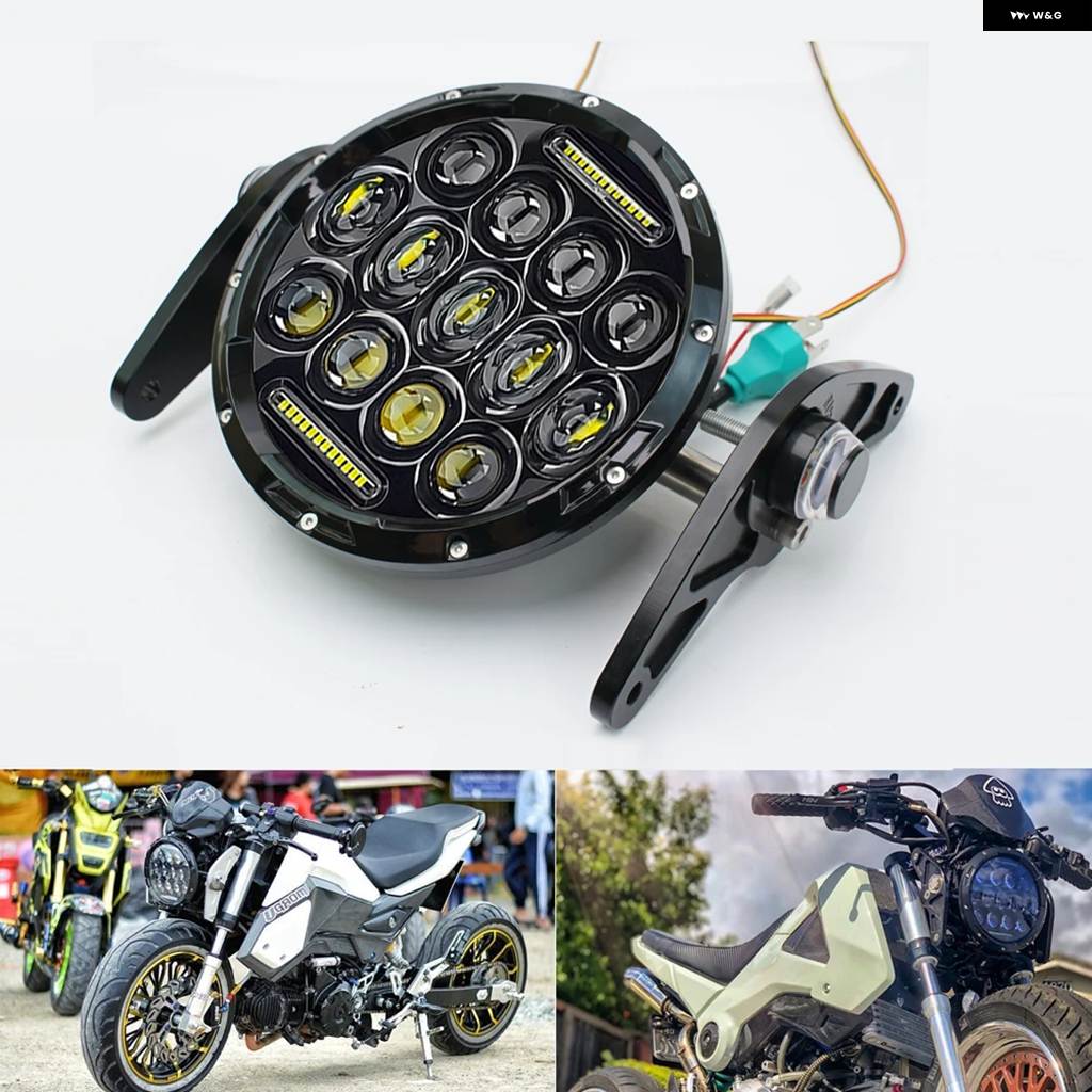 並行輸入品MSX125 2013-2016 ドゥカティ VENOM X12RS 125 フロント フォーク 60W LED ヘッドライト スポット 60W_4