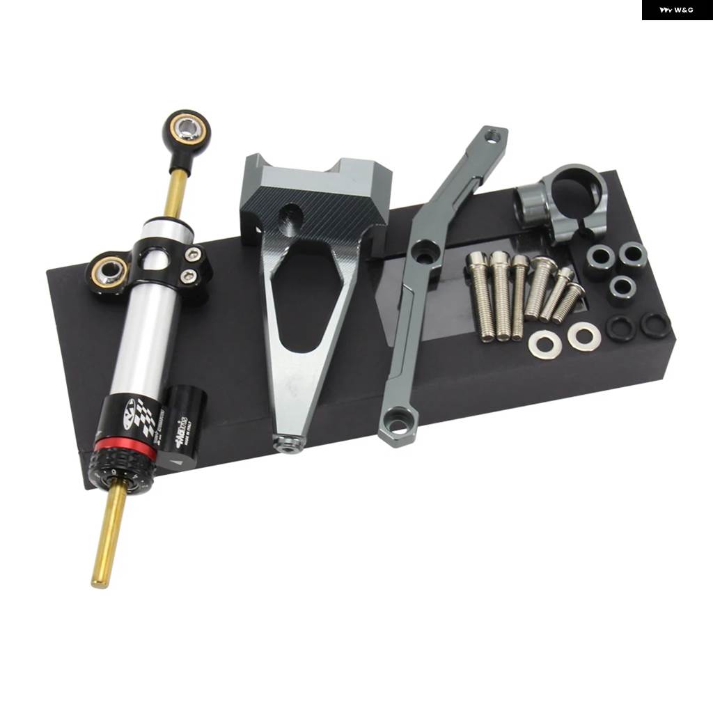 並行輸入品オートバイ カーボンステアリングスタビライズ ダンパー マウント ブラケット キット ヤマハ MT-09 MT09 FZ09 FZ-09 2013 2014 2015 - 2020_7