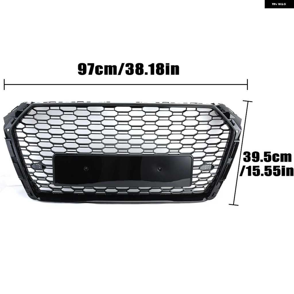 【並行輸入品】フロント バンパー レーシング グリル アウディ A4 アバント S4 Sライン B9 2017 -2019 EU ハニカム グリル メッシュ グリル 交換部品 | ブランド登録なし | 01